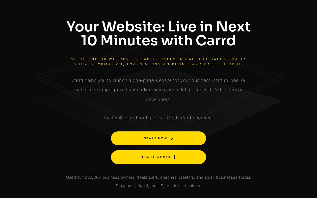 Start Building Your Carrd Website: Free, No Code or AI, Live in 10 Minutes